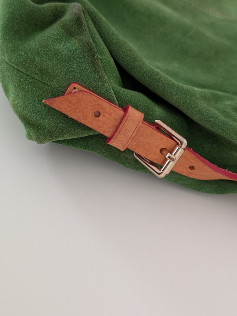 Dooney & Bourke Forest Green Suede Hobo Bag - Picture 2 of 4